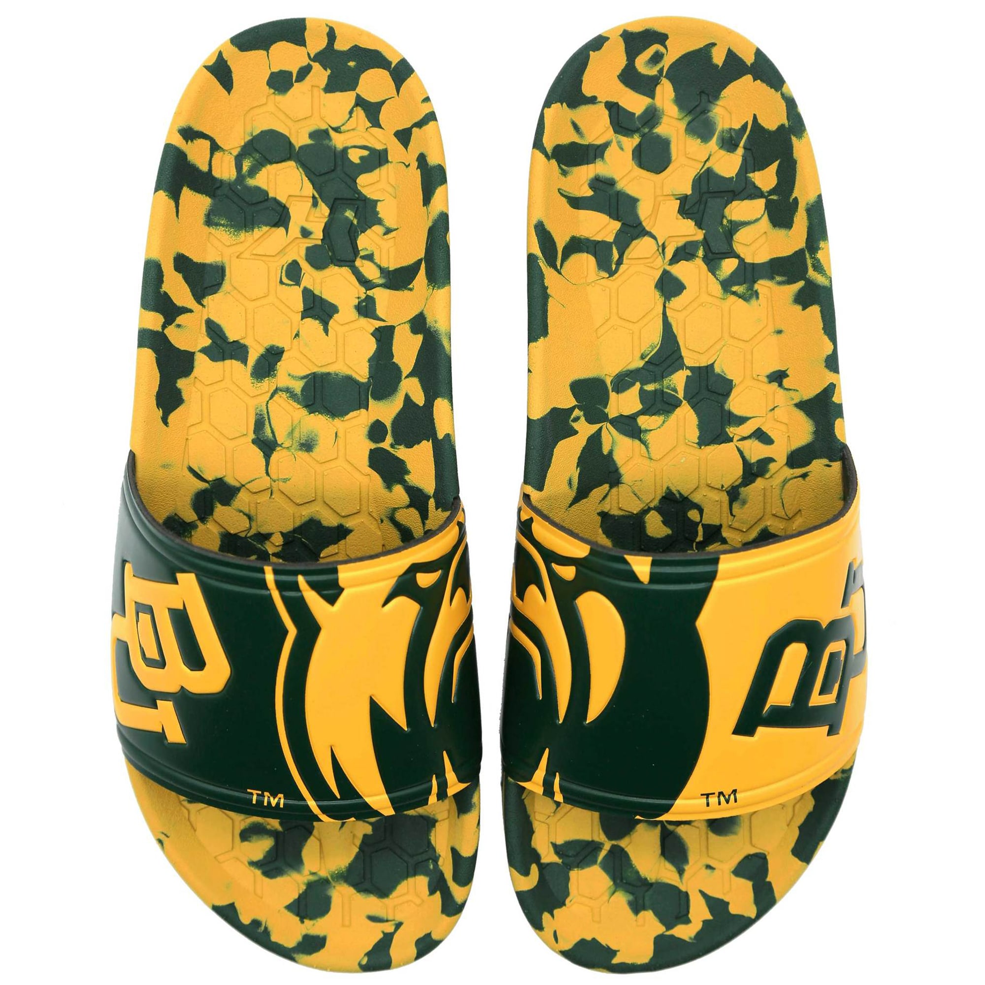Hype Co Baylor University BU Bears Slydr Sports NCAA Sandals - Beach Slides - Pool Slippers (13 Women/11 Men)